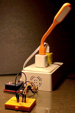 光敏電阻偵測燈光啟動智慧插座燈泡開關